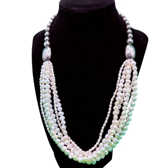 Silpada Multi-strand Pearl and Sterling Silver Necklace